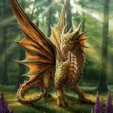 Оригинал схемы вышивки «Лесной дракон» (№468736)