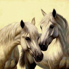 Схема вышивки «белые кони»