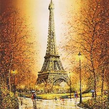 Оригинал схемы вышивки «Осень в Париже» (№470357)
