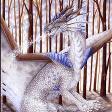 Схема вышивки «Зимний дракон»