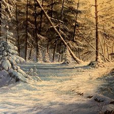 Оригинал схемы вышивки «Зимний пейзаж.» (№472349)