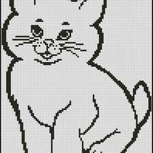 Оригинал схемы вышивки «Котик» (№477572)