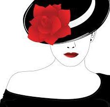 Схема вышивки «дама в шляпе с цветком»