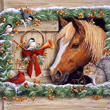 Оригинал схемы вышивки «рождественские животные» (№477986)