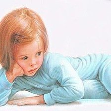Схема вышивки «Девочка в голубой пижаме»