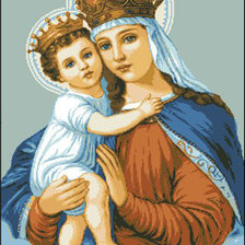 Схема вышивки «Мария с младенцем»
