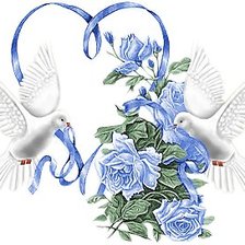 Оригинал схемы вышивки «любовь и голуби» (№484394)