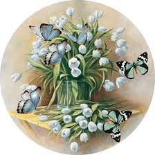 Схема вышивки «цветы с бабочками»