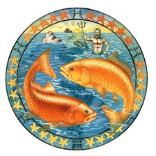 Схема вышивки «Знак зодиака-рыбы»