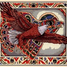Схема вышивки «Парящий орел»
