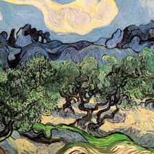 Схема вышивки «Ван Гог. Оливковые деревья на фоне Альпилля»