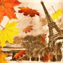 Оригинал схемы вышивки «Осенний Париж» (№490847)