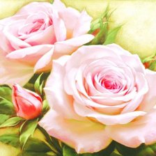 Оригинал схемы вышивки «Розовые розы» (№490867)