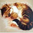 Схема вышивки «Котик спит»