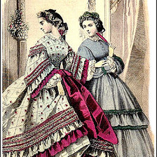 Оригинал схемы вышивки «Дамы» (№496619)
