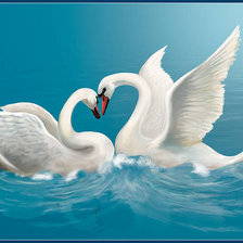 Схема вышивки «Лебеді кохання»
