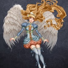 Оригинал схемы вышивки «ангел» (№498998)