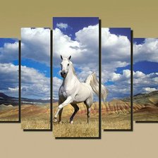 Схема вышивки «полиптих конь»