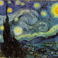 Схема вышивки «Звёздная ночь Ван Гог»