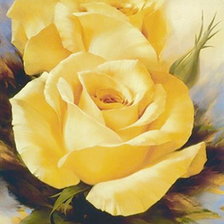 Схема вышивки «жёлтая роза»