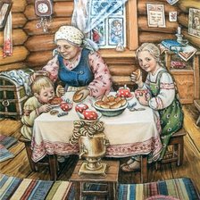 Схема вышивки «У бабушки в деревне»