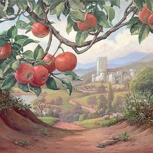 Оригинал схемы вышивки «Наливные яблочки (живопись)» (№512280)
