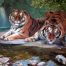 Схема вышивки «тигр - символ величия и мощи»