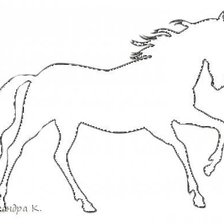 Оригинал схемы вышивки «Лошадь» (№514024)