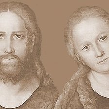 Схема вышивки «Религиозная картина (живопись Lucas Cranach)»