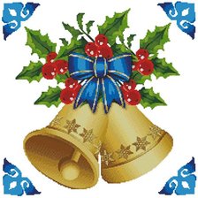 Схема вышивки «рождественские колокольчики»