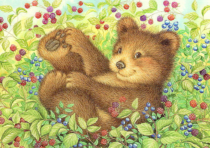 Забавный медвежонок - сказка, детское, медведи, деткам, животные - оригинал
