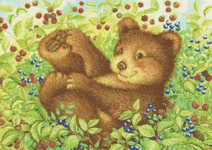Забавный медвежонок - животные, деткам, сказка, детское, медведи - предпросмотр