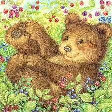 Оригинал схемы вышивки «Забавный медвежонок» (№516346)