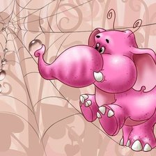 Оригинал схемы вышивки «Розовый слон» (№518638)