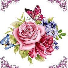 Оригинал схемы вышивки «прекрасные розы» (№523614)