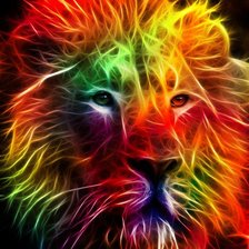 Схема вышивки «креативный лев»