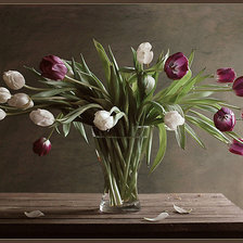 Схема вышивки «Натюрморт с тюльпанами»