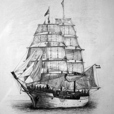 Оригинал схемы вышивки «Парусный корабль» (№526447)