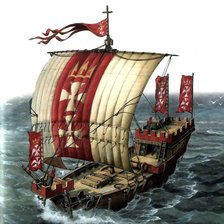 Схема вышивки «Средневековый корабль»