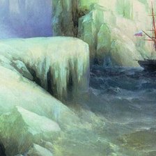 Схема вышивки «"Ледяные горы в Антарктиде" Иван Айвазовский ч.3 низ»