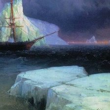 Схема вышивки «"Ледяные горы в Антарктиде" Иван Айвазовский ч.4 низ»
