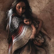 Схема вышивки «ли богл 12 мать и дитя»