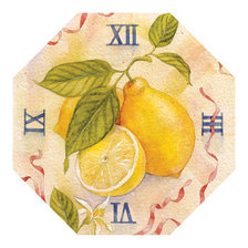 Схема вышивки «Часы с лимоном»