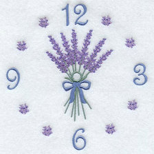 Схема вышивки «Часы с лавандой»