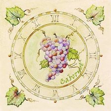 Схема вышивки «Часы с виноградом»