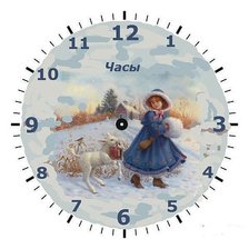 Оригинал схемы вышивки «Часы с малышкой» (№531553)