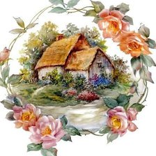 Оригинал схемы вышивки «летний домик» (№532511)