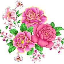 Оригинал схемы вышивки «Букет цветов» (№532611)