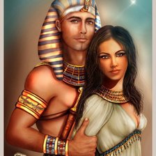Схема вышивки «Египетская пара»