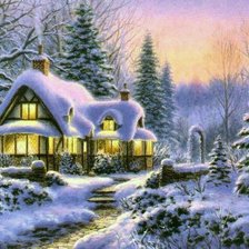 сказочный зимний домик
